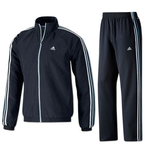 adidas trainingsanzug nylon schwarz mit grauen streifen